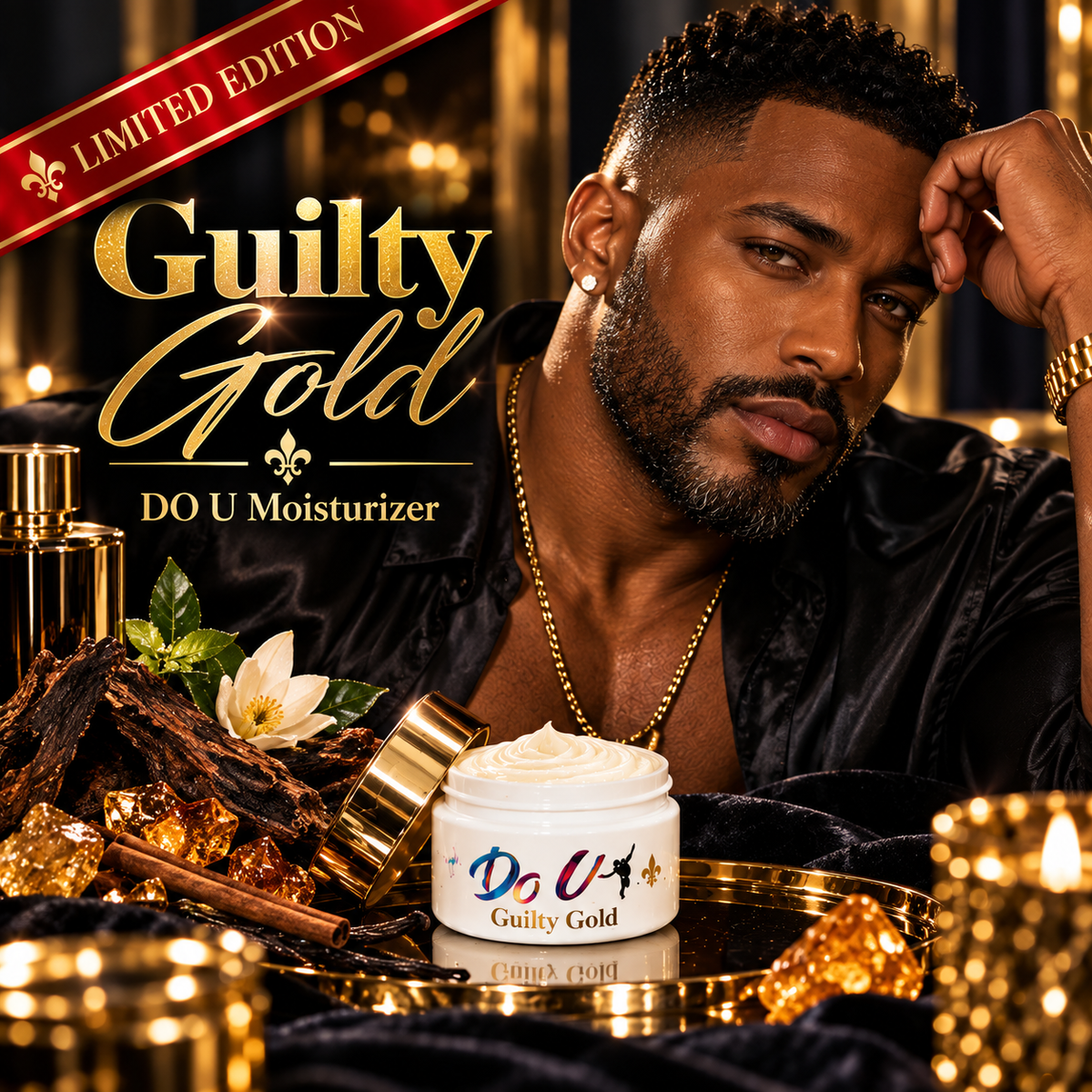 DO U Vaseluxe Guilty Gold Body Moisturizer with Shea Butter, 4 oz (113 g)