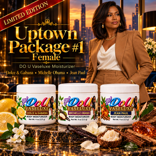 DO U Vaseluxe Uptown Female Bundle #1 — Dolce & Gabana, Michelle O & Jean PG | Three 4 oz Moisturizers